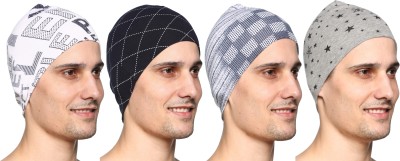 SHAUN Printed Skull Cap Cap(Pack of 4)