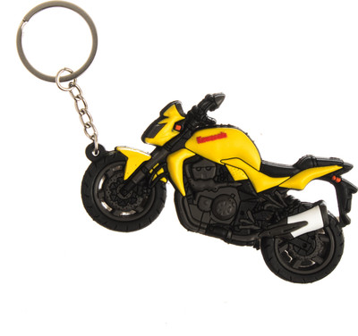 

Techpro Doublesided Yellow Kawasaki Yellow Bike Key Chain(Multicolor)