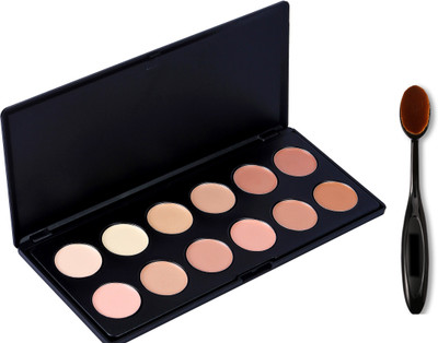 

MITENO Contour Highlight Palette Concealer with Oval Application Brush(Set of 2)