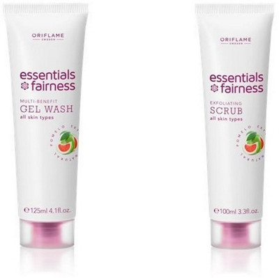 

Oriflame Sweden Essential Fairness Multi Benefit gel Wash & Exfoliating Scrub(Set of 2)
