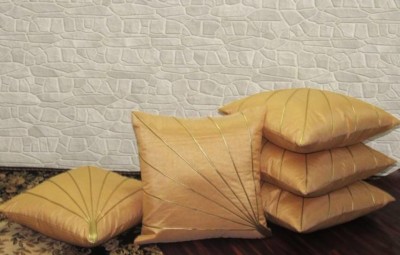 Desi Hault Abstract Cushions Cover(Pack of 5, 40 cm*40 cm, Beige)