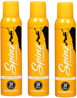 

Spinz Thrillseeker Deodorant Body Spray Pack of 3 Combo (150ML each) Deodorant Spray - For Women(450 ml, Pack of 3)