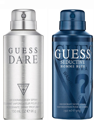 

Guess Dare Homme & Seductive Homme Blue Deodorant Spray - For Men(300 ml, Pack of 2)