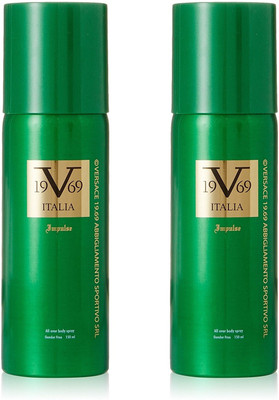 

Versace 19v69 Italiya Impulse Each 150ml Body Spray - For Men(150 ml, Pack of 2)