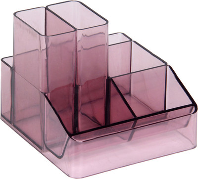 

fab handicraft 6 Compartments Plastic Desk Organizer(Purple)