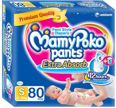 

MamyPoko MamyPoko Pants Small - 80 Pcs(4 - 8kgs) - S(80 Pieces)
