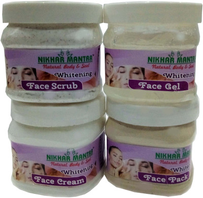 

Nikhar Mantra Whitening Scrub Gel Cream Pack 200ml Each 800 ml(Set of 4)