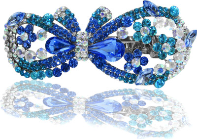 Dolls N Queens Bowtie Hair Clip(Blue)