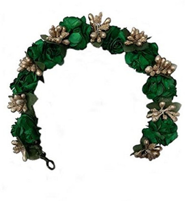 

Confidence Hair Bun with Gajra (Green) Hair Accessory Set(Green)