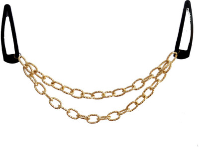 

Pretty Ponytails Matte Gold Hair Accessory / Party wear Accessory / Boho / Headchain / Head chain / Hair Jewelry/ Hair Chain / Boho Jewelry Hair Chain(Gold)