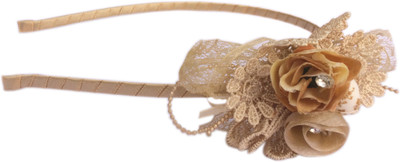 

Loops n knots Floral Fabric Hair Band/ Head Band ( ha1215 ) Hair Band(Brown)