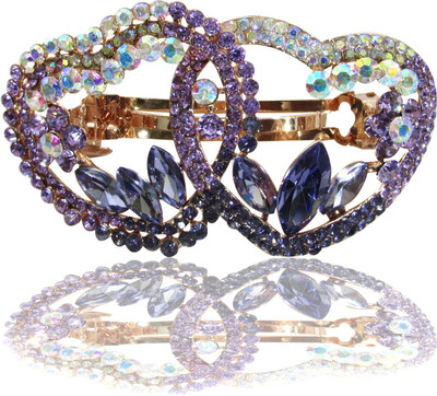 

Dolls N Queens Twin Hearts Hair Clip(Purple)