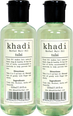 

Khadi Herbal Tulsi ( Pack of 2 ) Hair Oil(420 ml)