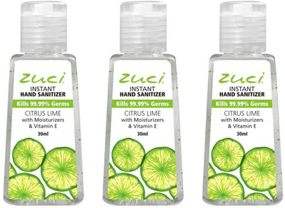 

Zuci Citrus Lime Hand Sanitizer 30ml(30 ml, Bottle, Pack of 3)