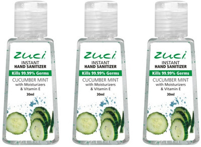 

Zuci Cucumber Mint Hand Sanitizer 30ml(30 ml, Bottle, Pack of 3)