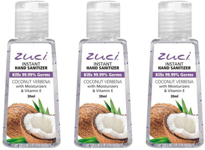 

Zuci Coconut Verbena Hand Sanitizer 30ml(30 ml, Bottle, Pack of 3)