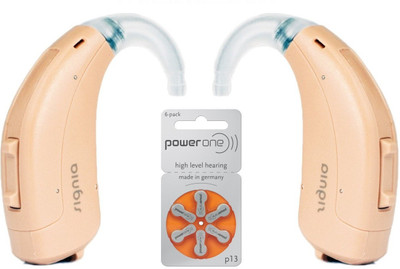 

Siemens Signia Lotus Fast P BTE Digital Hearing AID for both ear Left and Right with 6 german batteries Behind the Ear Hearing Aid(Beige)
