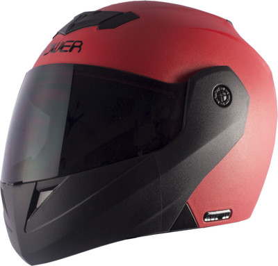 

Autofy Power With Tinted Scratch Resistant Visor Motorbike Helmet(Matte Red