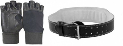 Monika Sports gym belt with gym gloves Gym & Fitness Kit