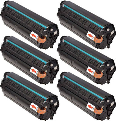 

RODEX Cartridge 12A / Q2612A Cartridge Pack of Six- HP Compatible For Use in Laserjet 1010, 1012, 1015, 1018, 1020, 1022, 1022n, M1005 , M1319f , 3015 , 3020 AIO, 3030 AIO, 3050 AIO, 3050z AIO, 3052 AIO, 3055 Single Color Ink Toner(Black)