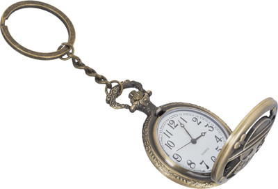 

Shubheksha Designer Pocket Watch Vintage Clock Metallic Key Chain