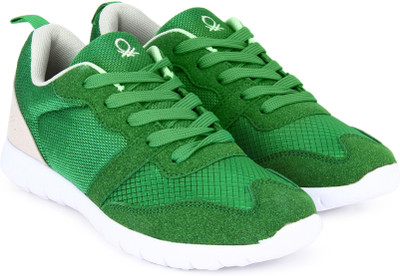 

United Colors of Benetton Boys Lace Sneakers(Green, 901