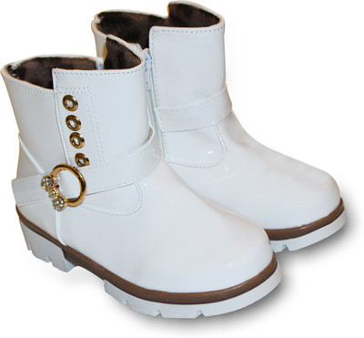 

DDO Girls Strap Casual Boots(White