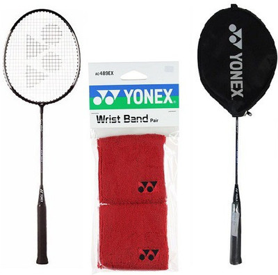 

Yonex Combo Of Three- Two 'GR 303 Saniya NEHWAL' Badminton (Half Cover) rackets and Two Wrist Band - Badminton Kit
