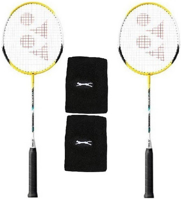 

Yonex Combo of Three, Two B-5000 Badminton Racquet (Cover 3/4) and one Wrist Band (Color On Availability)- Badminton Kit