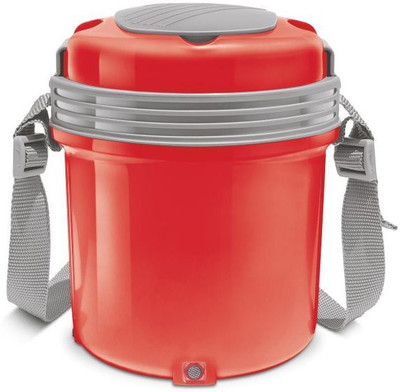 

Milton Electron 3 Containers Lunch Box(350 ml), Red