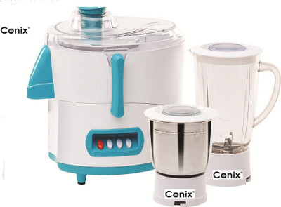 

Conix Super 3003 550 W Juicer Mixer Grinder(White & C Green , White & Sky Blue, 2 Jars)
