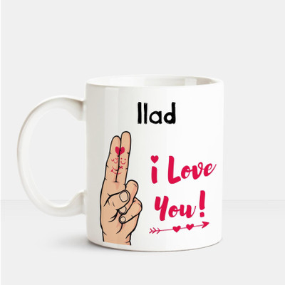 

Huppme I Love you Ilad printed personalized coffee mug Ceramic Mug(350 ml), Multicolor