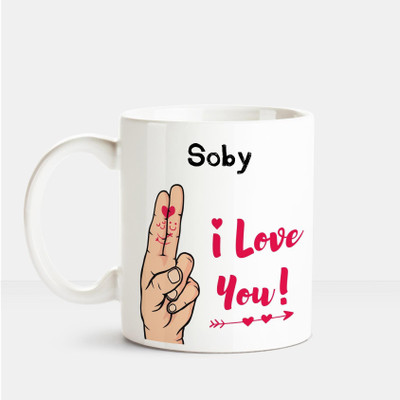 

Huppme I Love you Soby printed personalized coffee mug Ceramic Mug(350 ml), Multicolor