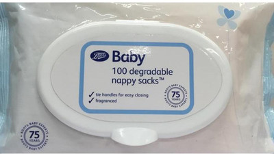 

Boots 100 Degradable Nappy Sacks, Peach