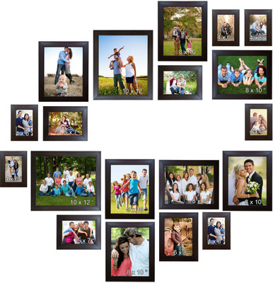 Trends on Wall Acrylic Photo Frame(Brown, 19 Photos)