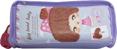

Mcnt big head baby picture Art Canvas Pencil Box(Set of 1, Purple)