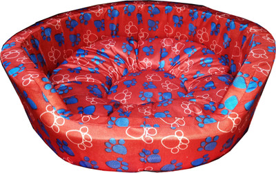 

Petshop7 Ultra.soft.Paw.Printed.Medium.Dog Bed M Pet Bed(Red)