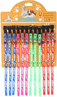 

SRI Fish Bone Design Adjustable Collar For Puppy/Cat Cat Everyday Collar(, Muliticolor