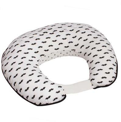 Bacati Moustache Feeding/Nursing Pillow Pack of 1(Black)