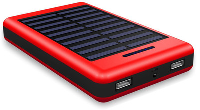 

Coolnut 13000 mAh Power Bank (High Capacity Dual Output Power Bank, With Solar Panel)(Red, Lithium-ion)