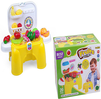 

Curtis Toys Carry Along Kit Fruits Play Set for Kids with Sitting Stool