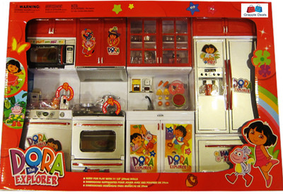 

GRAPPLE DEALS Luxury Battery Operated Super Large Kitchen Size PlaySet with Light and Cooking Sound Toy for Kids. (Colours and Design May Vary.)