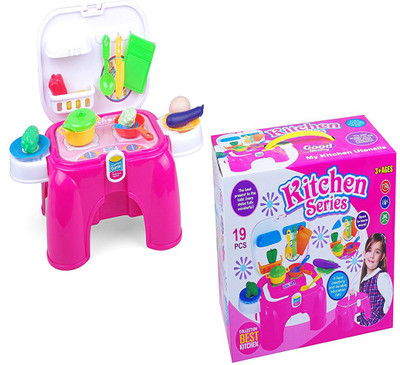 

Curtis Toys Carry Along Kitchen Play Set with Sitting Stool