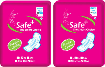 

Safe plus Fresh Dry maxi -XL size with wings Sanitary Pad(Pack of 2)