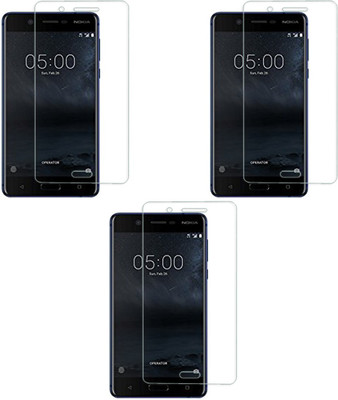 Chappie Moustache Tempered Glass Guard for Nokia 5(Pack of 3)