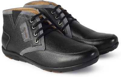 

Red Chief Leather Boots For Men(Black