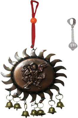 

DivyaMantra Combo Of Silver Hanuman Gada Pendant And Vastu Hanuman Car / Wall Hanging Decorative Showpiece - 8 cm(Copper, Brown)