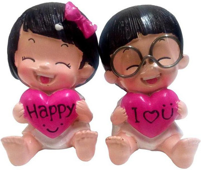 

FABZONE Valentine Romantic Love couple Statue - Handicraft Decorative Home Interior & Table Décor Figurine / Marriage Wedding Anniversary Antique Gift item Decorative Showpiece - 8 cm(Polyresin, Multicolor)