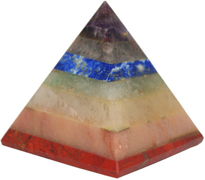 

DivyaMantra Crystal Seven Chakra Pyramid Decorative Showpiece - 2.5 cm(Crystal, Multicolor)