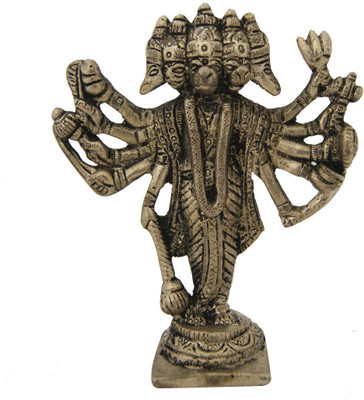 

DivyaMantra Hindu God Panchmukhi (Five Faced) Hanuman Idol Sculpture Statue Murti Decorative Showpiece - 12 cm(Alloy, Multicolor)